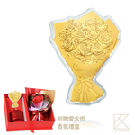 【TLH】黃金玫瑰花束 金箔香氛禮盒 (母親節 情人節 生日 送禮 ), , large