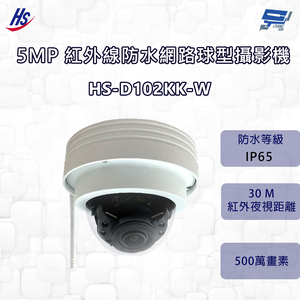昌運監視器 昇銳 HS-D102KK-W 500萬 2.8-12mm變焦 紅外線防水半球網路攝影機 紅外線30M 