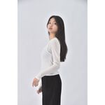 (S) queenshop韓牌質感棉質兩件式白色長袖上衣二手衣, , large