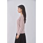 (S) jenny eyelet韓牌質感杏色長袖上衣二手衣, , large