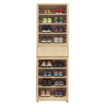 【Hampton 漢汀堡】娜朵白橡色中抽四門高鞋櫃, , large