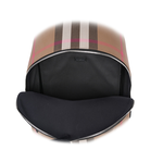 BURBERRY Jeff 大格紋帆布口袋拉鍊後背包/灰褐色/棕色, , large