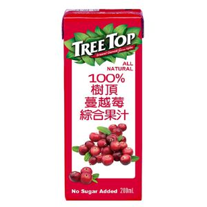 樹頂100%蔓越莓綜合果汁-200ml