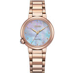 CITIZEN 星辰  L系列 黃昏紫霞 光動能大三針女錶 EM0917-81Y, , large