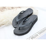 [巴拉娜巴西人字拖專賣店]中壢實體店面 Havaianas哈瓦仕 厚底夾腳拖/人字拖鞋 WEDGES 3cm 厚底 黑色 女款 沙灘 海灘 海邊, , large