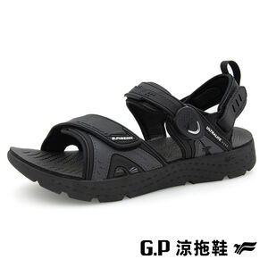 G.P輕量厚底男涼鞋-黑色41