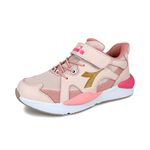 DIADORA迪亞多那 超寬楦兒童跑鞋 童鞋 童運動鞋 輕量 透氣 保護後跟 吸震 減壓 足弓支撐 健康鞋墊 藍 粉, , large