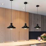 【H&R安室家】 20x13cm小款 LED北歐吊燈 ZA0108, 黑, large
