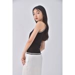 (S) mayuki質感削肩黑色上衣二手衣, , large