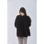 (L) 23区 Vingt trois arrondissements質感羊毛坑紋黑色外套二手衣, , large