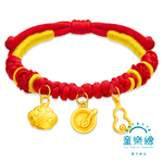 【童樂繪金飾】福寶初願 兒童紅繩手鍊 附贈馬年平安符 約重0.13錢&plusmn;0.03 (馬年 滿月禮 彌月黃金 抓週), , large