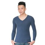 極速男V領發熱衣<黑XL>L281 保暖 抗寒 台灣製, , large