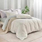 【Betrise】Warm Love Flower Lane | Environmentally friendly printing and dyeing anti-mite and antibacterial 100% combed cotton dual-purpose quilt and bed sheet set - single, , large