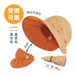 兒童印花空頂遮陽帽│防潑水/抗UV/高透氣/雙面可戴/有帽繩/兒童空心帽/素面兒童中空帽, , large