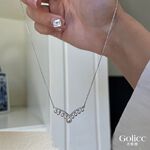 【Gulicc】古莉可 項鍊 微鑲方晶V型性感珍珠項鍊, , large