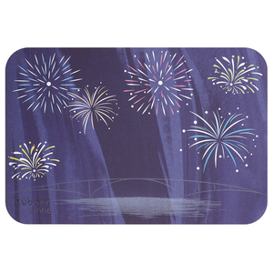 【Monster】 Luminous Soft Diatomaceous Earth Absorbent Mat – Fireworks Festival (60x40cm) – Purple Series