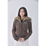(S) 【國泰航空永續合作】abercrombie fitch質感棉質連帽棕色外套二手衣, , large