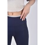 (S) adidas高腰運動質感瑜珈藍色長褲二手衣, , large