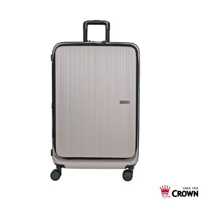 皇冠C-F1910 29吋前開霧面拉鍊拉桿箱-拿鐵咖啡