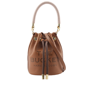 MARC JACOBS The Bucket Bag Logo 壓印二用迷你水桶包/堅果棕