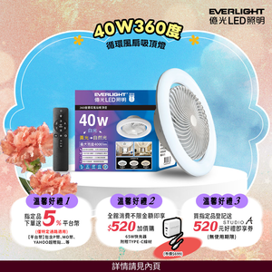 Everlight 40W 360 degree circulation fan LED color adjustment remote control ceiling light