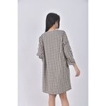 (S) nu v質感格紋棕色洋裝二手衣, , large
