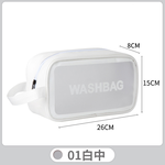 【B&B幸福雜貨】PVC防水盥洗包-白色中號 CF9034A09-01, , large
