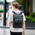 KINGSONS Roll Top Commuter Backpack, , large