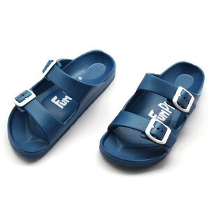 雙排扣室外兒童拖鞋<藍色-21cm>