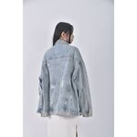 (2XL) mellow co丹寧牛仔排扣藍色外套二手衣, , large