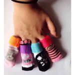 【寵愛生活本舖】彩色魔鬼氈固定帶2cm*18cm 寵物襪子固定帶 線材收納, , large