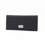 【YUN JOIN】 WOVEN 日系織面長夾-黑色 皮夾 錢包 尼龍夾 尼龍票夾 素面 防潑水 開學 禮物, , large