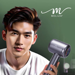 【MOLIJIA】M195 Negative Ion Constant Temperature High-Speed ​​Hair Dryer - Tranquil Gray, , large