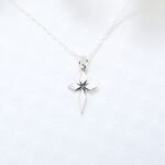 【Angel & Me】Star of Bethlehem Cross 925 sterling silver necklace Christmas gift, , large