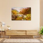 【御畫房】金秋溪水 國家一級畫師手繪油畫60×90cm(VF-08), , large