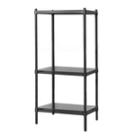 【Y HOUSE】75x45x150cm perforated plate three-layer rack perforated plate rack iron rack - black paint, , large