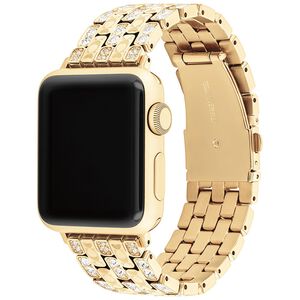 COACH Apple Watch 錶帶 38/40/41mm適用 C字水晶不鏽鋼錶帶 520禮物 送禮(不含手錶)