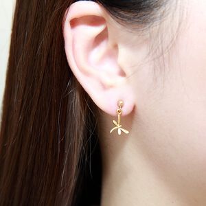 【Angel & Me】幸福 蜻幸福 蜻蜓 s925 純銀 厚鍍24k純金 一對 耳環 耳環