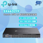 TP-LINK 昌運監視器 SX6632YF Omada 26埠 10G 可堆疊 L3 管理型匯聚交換器, , large