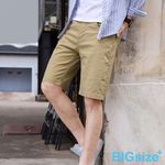 大小尺碼-彈力棉  五分休閒褲-黑/卡其/綠-0205555, , large