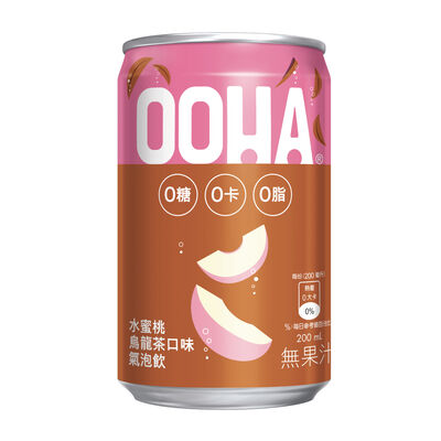OOHA氣泡飲水蜜桃烏龍茶口味 200ml