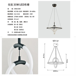 【卡米達】戈拉35W三段變光吊燈(CA3905-35), , large