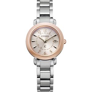 CITIZEN 星辰 XC 限定 鈦 光動能電波萬年曆女錶 ES9446-54W