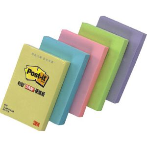 3M 可再貼 656便條紙(多色)黃,  3M 可再貼 656便條紙(多色)黃