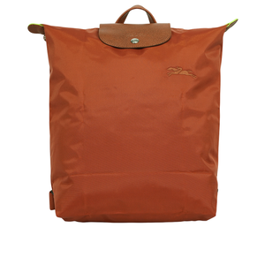 LONGCHAMP Le Pliage M 再生帆布中型折疊後背包/栗子色