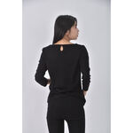 (S) laura ashley羊毛圓領黑色長袖上衣二手衣, , large