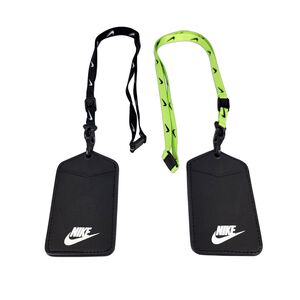 NIKE ID 識別證吊帶 證件夾 卡夾 票卡夾 名片夾 證件夾 證件套 卡套 簡約 時尚 透明卡槽 安全扣 黑 螢光綠