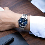 CITIZEN 星辰 C7 經典復刻日曆機械錶-銀x藍 NH8391-51L, , large