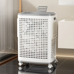 【AOTTO】大容量透氣含蓋附輪髒衣籃-70L(AS-212), , large