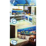 GS MALL  台灣製造 2D海洋壁貼 150X58CM 海洋壁貼 2D壁貼 窗貼 壁貼 裝飾壁貼 壁飾 壁貼, , large